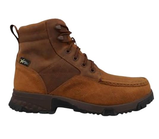 Image of Twisted X Men's 6 inch Work Boot, Round Toe Nano Toe, Rustic Brown, 10.5 W