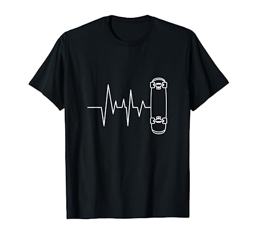 Gift Heartbeat Skateboard Gifts Patineur Gifts Gifts T-Shirt