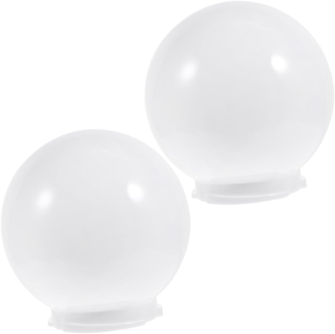 WOONEKY 2pcs Acrylic Globe Lamp Shades for Outdoor Wall Lighting Spherical Light Covers for Garden Easy to Install Diameter Design