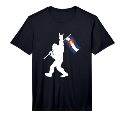 Colorado Bigfoot Rock and Roll Gift for Squatch Believers Performance T-Shirt