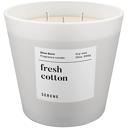 Hidden Label Large Scented Candle - Fresh Cotton