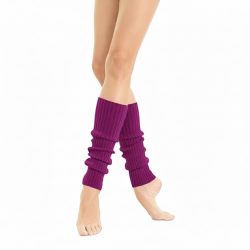 Image of v28 Women Warm Leg Warmers 80s Retro Party Costume Knit Ballet Neon Long Socks