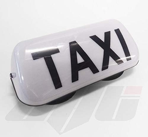 14" White LED Illuminated LED Taxi Cab Roof Sign Light
