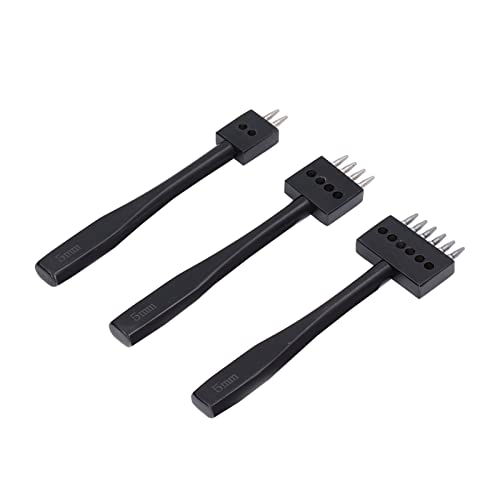 Conjunto de ferramentas de punção de pinos, ferramenta de puncionamento em linha de couro DIY Design