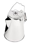 GSI Outdoors Percolator Coffee Pot I Glacier Stainless Steel Ultra-Rugged for Brewing Coffee Over Stove and Fire | Ideal for Group Camping, 14 Cup