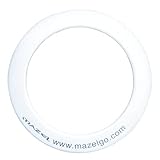 MAZEL Gummi-Golf-Putting-Ringe für alle Richtungen, Putting-Übungen, Training, Golf-Putter-Tasse, drinnen und draußen (weiß)