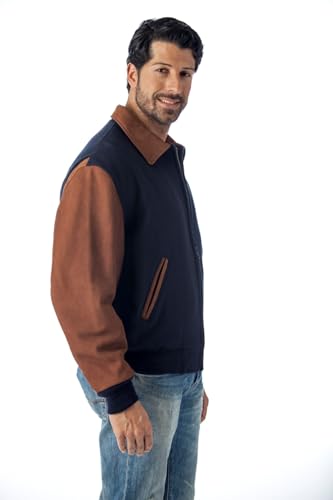 REED Men's Executive Leather Wool Varsity Jacket Union Made in USA3