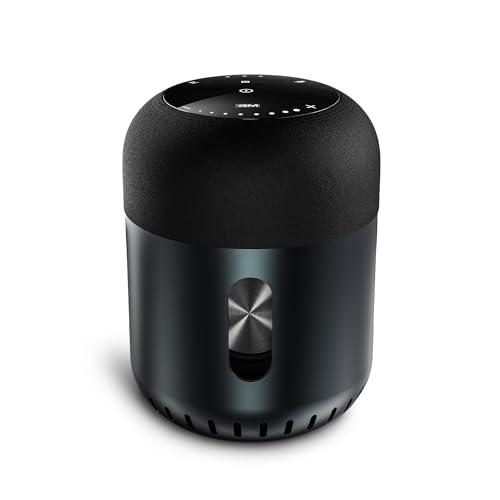 Image of GM G+ Bluetooth Speaker with Powerful 60W Output Smart Touch Panel, 20H Playtime, TWS Tandem, 3 EQ and 8 Radiators for Supreme Sound with 360 Degree coverage, Smart Portable Wireless Bluetooth Speaker