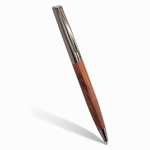 Image of Venti Gold Trim Roller Ball Pen| Black Body Color | Ink Color - Blue | Novel Gifts For Professionals | Premium Pens For Personal & Professional Use (5A-10, Blue)