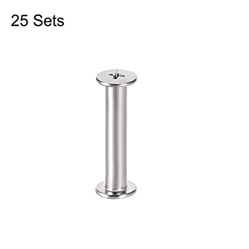 Fixation en cuir robuste M4 tête cruciforme pour assemblage de scrapbooking