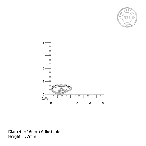 GIVA 925 Silver Anushka Sharma Zircon Embrace Ring, Adjustable | Gifts for Girlfriend, Gifts for Girls & Women | Certificate of Authenticity and... - Image 5