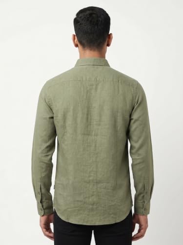 Image of Men's Regular Fit 100% Cotton Solid Casual Shirt