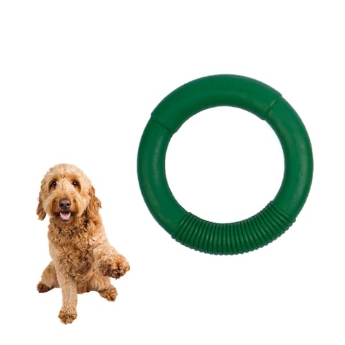Image of Green Sheep Natural Rubber Ring Dog Chew Toy, Durable Chew Toys for Small to Large Dogs, Tough Dog Toys for Medium & Big Dogs, Teething & Play