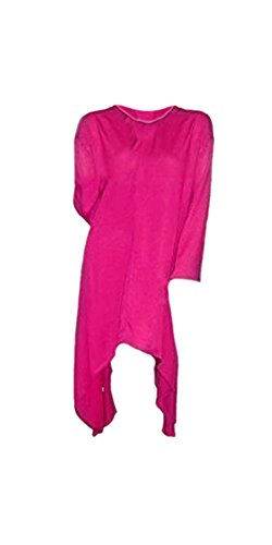 Caftanes rosa y blusas de costura talla XXL para camisetas de mujer y túnicas de verano