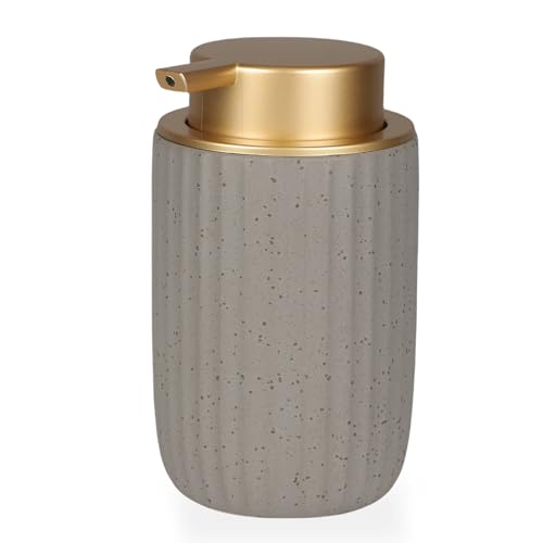 Image of Segbeauty Gray Ceramic Dish Soap Dispenser, 10.8oz Refillable Liquid Soap Pump Bottle for Kitchen Bathroom Countertop, 320ml Empty Shampoo and Conditioner Dispenser Bottles for Lotion Hand Wash Shower