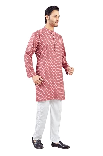 Image of Studio Shringaar Men's Cotton Relaxed Fit Straight Kurta