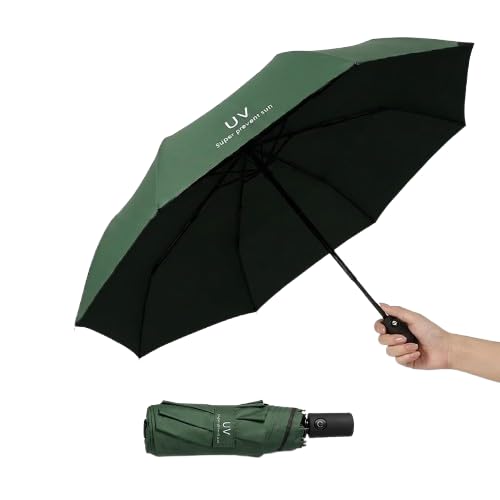 UV Protection Umbrella for Sun and Rain Auto Open Close 3 Fold Umbrella for Men Women Kids SPF 50 Windproof Compact Travel Big Size with Case-image-10