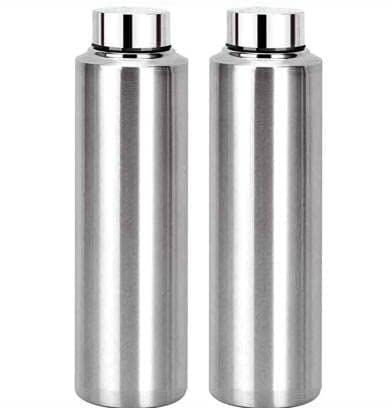 ATROCK 1000ml Stainless Steel Water Bottle, Fridge Water Bottle Set (2)