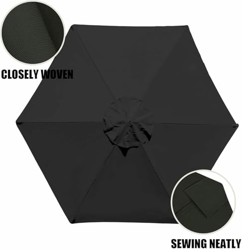 Funda de repuesto para sombrilla de jardín de 6/8 brazos y tela de poliéster de 200 cm 3