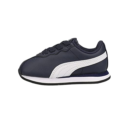 PUMA PUMA Unisex-Baby Turin Sneaker, Peacoat White, 7 M US Toddler