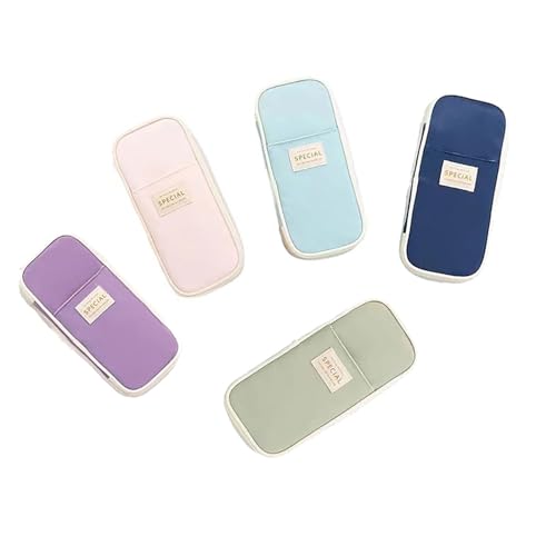 Estojo de Lona Grande Capacidade Organizador Materiais Escolares Portátil com Zíper e Compartimentos Aesthetic Fofos para Adolescentes