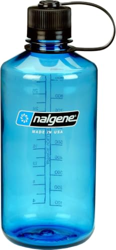 Image of Nalgene Sustain Tritan BPA-Free Water Bottle Made with Material Derived from 50% Plastic Waste (Using ISCC Certified Mass Balance), 16 OZ, Narrow Mouth, Slate Blue (Pack of 6)