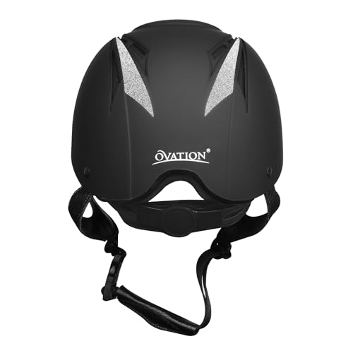 Ovation OV Z-6 Glitz II Helmet, Color: Black Glitter Silver, Size: M/L (400041BKGSVM/LG)