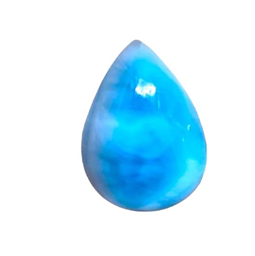 Larimar pierre naturelle cabochon poire 21x15x7mm pour fabrication bijoux DIY bague