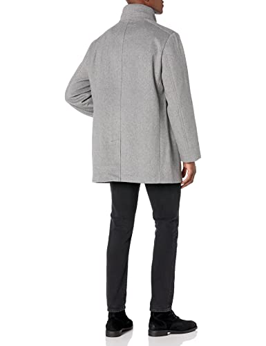 Image of Vince Camuto Men's Faux Fur Trim Wool Pea Coat
