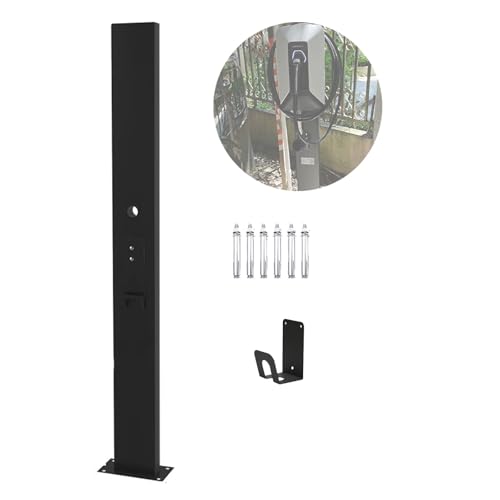 Borne de recharge EV en acier inoxydable au design épuré et durable pour station extérieure