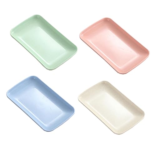 Set de 4 Platos Rectangulares para Sushi de Paja de Trigo miniatura 1