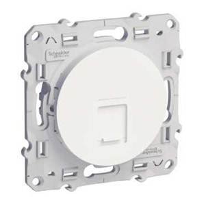 Schneider - Prise RJ45 Blanc. grade 3 (multimédia) cat. 6 STP. ODACE. S520476