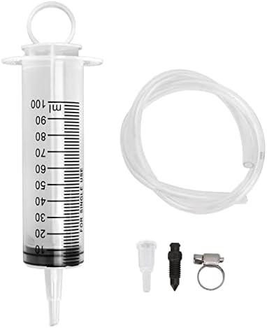 Brake Bleeder Kit, Brake Fluid Bleeder Kit Brake Fluid Bleed One Man Brake Bleeding Reverse Brake Bleeder Clutch 100ML Syringe 50cm Hose Universal for Hydraulic Disc Motorcycles Motorbikes Scooters