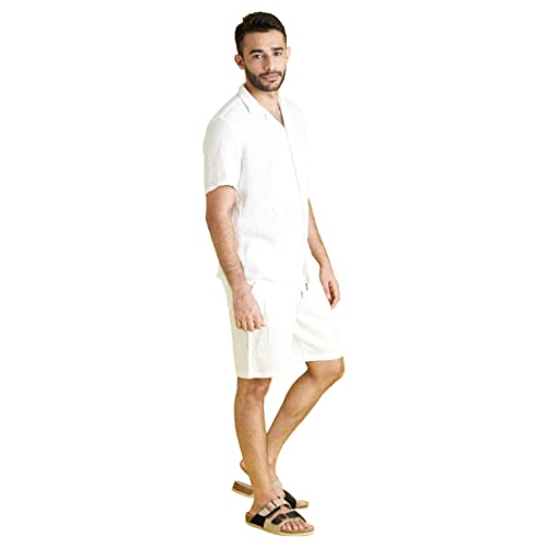 Image of Celio Solid White Short Sleeves Shirts