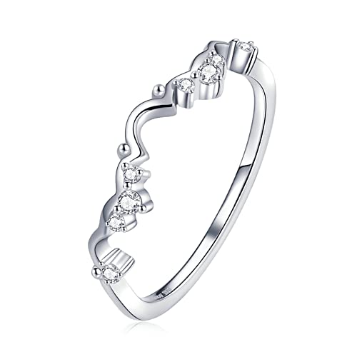 Bague couronne dentelle zircon femme alliance de mariage anneau chic