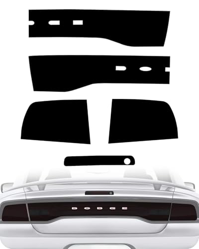 NDRUSH TailLight Tint Vinyl Tint Film Precut Overlay Wrap Cover Compatible with 2011-2014 Dodge Charger