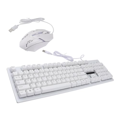 Souris Filaire USB et Clavier Mécanique Rétroéclairé 104 Touches Anti-conflit Gamers
