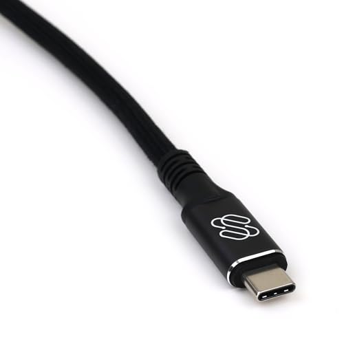 Image of Sewell USB4 80Gbps Cable [USB-IF Certified], 240W Charging, 8K@120Hz / 4K@480Hz Video Support, 3.9ft / 1.2m Braided USB-C, Compatible with Thunderbolt 5 /4 /3, MacBook Pro, Mac mini, iPhone 17, SSD