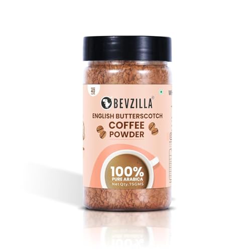 Image of Bevzilla 75 Grams X 4 Flavoured Instant Coffee Powder Pack of Colombian Gold, Turkish Hazelnut, French Vanilla & English Butterscotch | 75 Gms Each | Bottle| Premium Arabica Instant Coffee (Pack of 3)