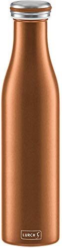 Lurch 240927 Thermoflasche Thermo-Flasche für heiße und kalte Getränke aus Doppelwandigem Edelstahl, 0,75l,