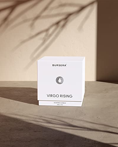 Bursera Scented Candle - Virgo Rising, Tree Planted With Every Order, Natural Scented Soy Candle | 7.4Oz Ceramic Jar Single Wick Candle | Slow Burning 45 Hour Burn Time, Non Toxic Candles #TOP2