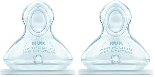 NUK First Choice - 710014-2 silicona Pezones - 2 First Choice Tamaño 2 - Leche - M (Paquete de 2)