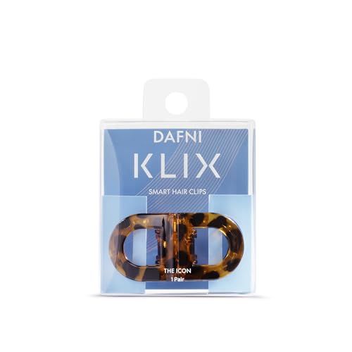 Image of DAFNI KLIX Magnetic Hair Clips - The Original Magnetic Hair Clips by DAFNI, Icon Design, Strong Hold, No Pull, Flat Comfort (Brown (1 Pair))