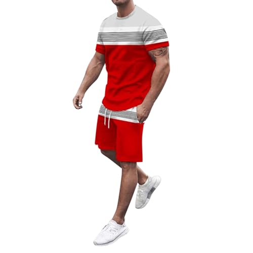 Ensemble d'été rayé pour homme look décontracté chic de plage