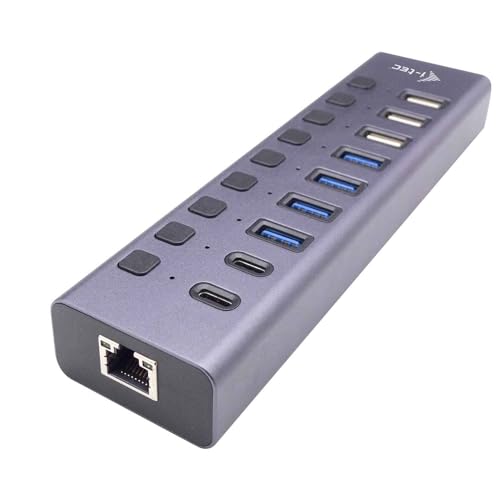 Hub USB 2.0 Type-C i-tec adaptateur secteur 60W et répartiteur multi-port LAN