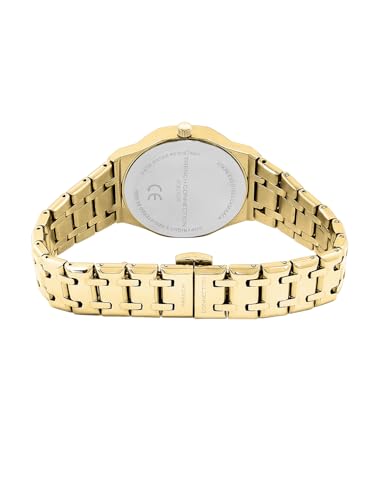 Image of French Connection Octa Edge | Analog | Champagne Sunray Dial | Gold Stainless Steel Strap | Watch for Women - FCB25GM