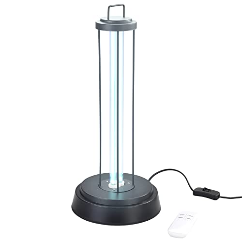 Maximex UV-Raumluft-Reiniger, energiereiches UV-C Licht reinigt Raumluft zu 99,9%, neutralisiert Bakterien, Viren & Gerüche, für Räume bis 60m³, UV Luftraumreiniger mit Fernbedienung & Timer