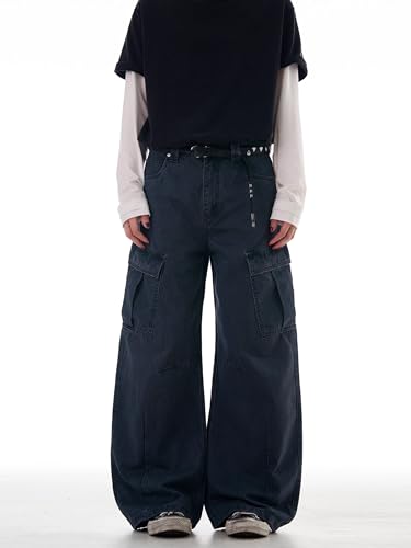 Men's Jeans Vintage Cleanfit Tapered Leg Pants Loose Fit Trouser for Men4