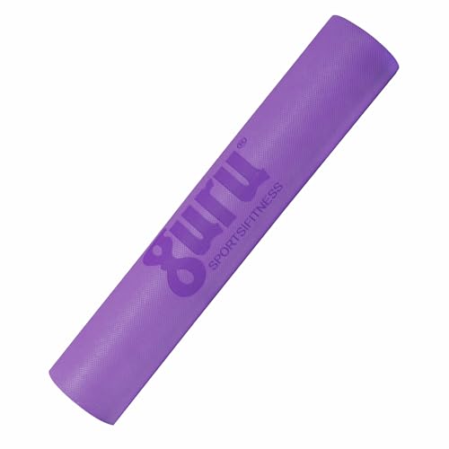 GURU Eva Yoga Mat For Men & Women, Anti Slip Mat for Gym Workout (Purple, 6mm)