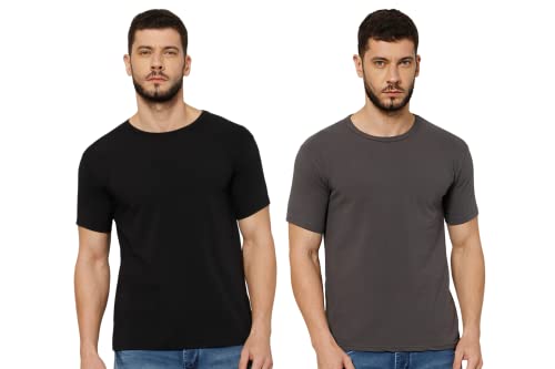 Image of T-Shirt for Men - 100% Cotton Casual T-Shirt | Half Sleeve, Round Neck 4 Way Stretch Fabric | Slim Fit T-Shirt